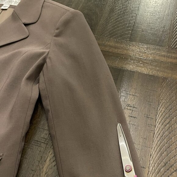 Vintage St. John Collection By Marie Gray Brown Santana Knit Blazer Jacket SZ 6 - Picture 8 of 13